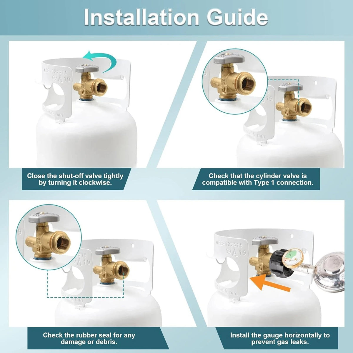 3 Feet Propane Regulator with Hose, Tank Gas Grill Regulator...