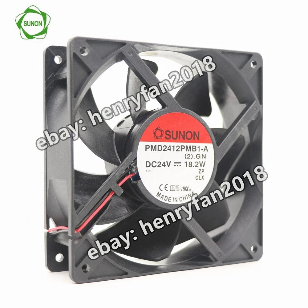 SUNON PMD2412PMB1-A DC 24V 18.2W 120x120x38MM 2-Wires Inverter Cooling Fan