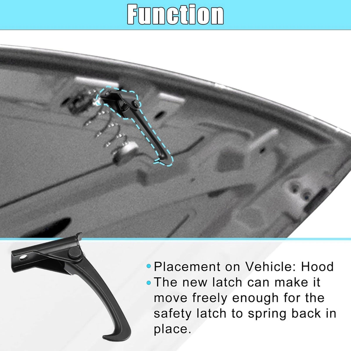 For Jeep Wrangler JK 2007-2017 3.6L Hood Safety Catch Latch Hook 55395654AA