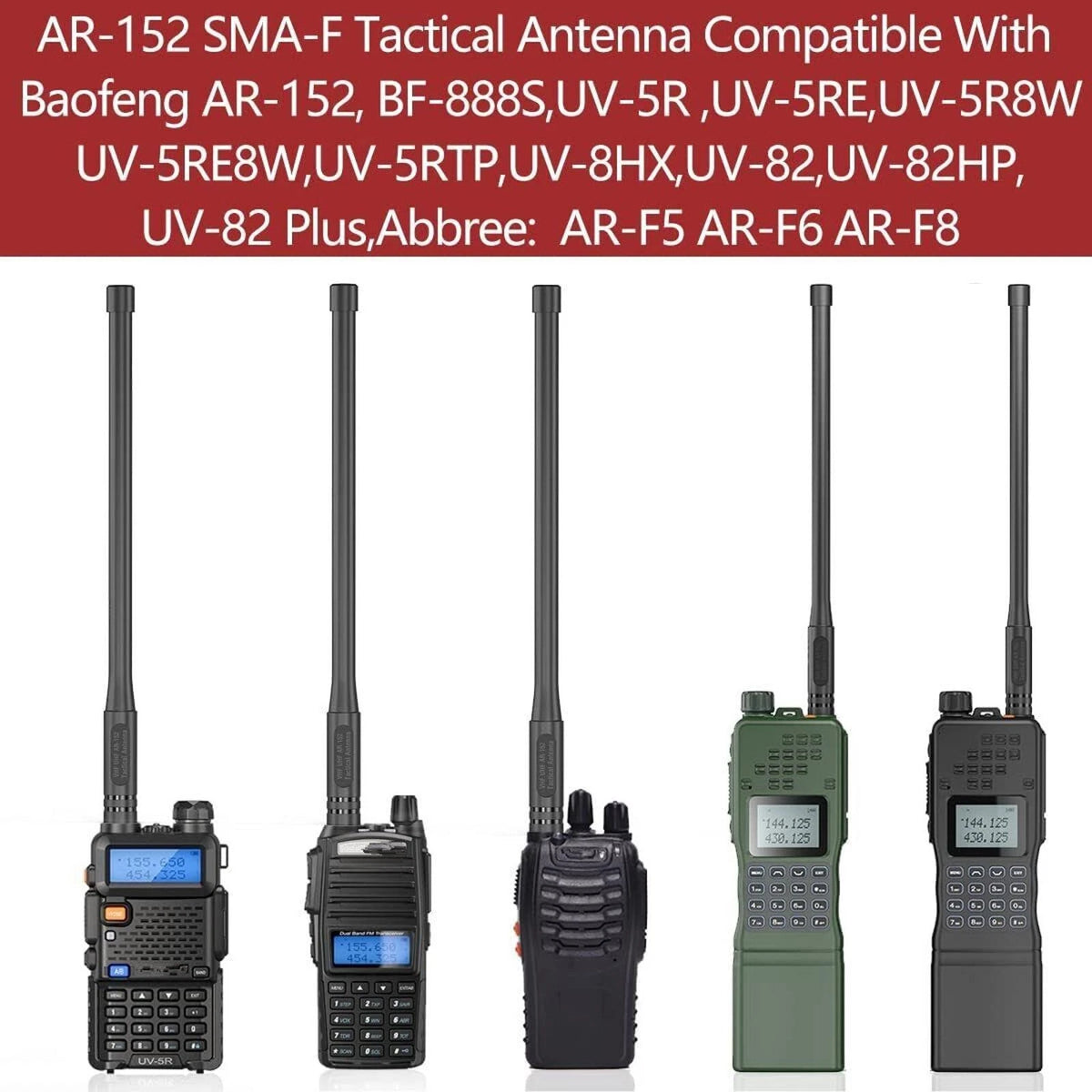 SMA-Female Tactical Antenna For BaoFeng AR-152 UV-5R Two Way Radio Accessories B