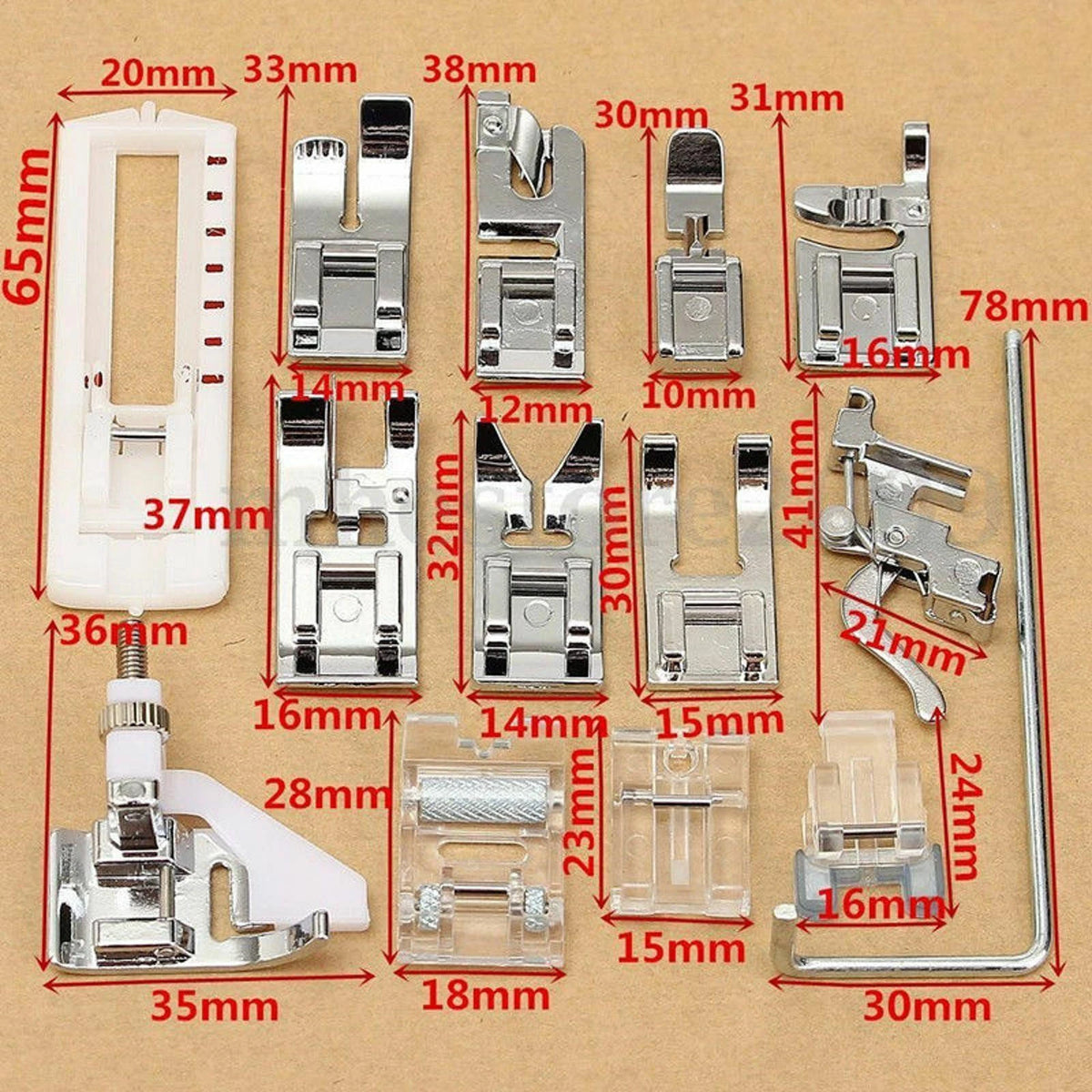 14pc Snap-On Presser Foot Set For VIKING Designer Topaz 20 25 30 40 50