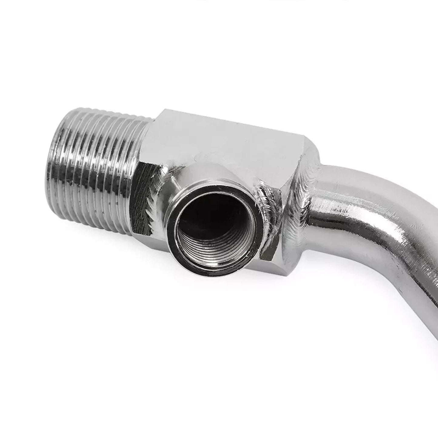 Hot Water Radiator Coolant Temp Sensor Elbow Connector Tube Replace E5TZ-18599-C