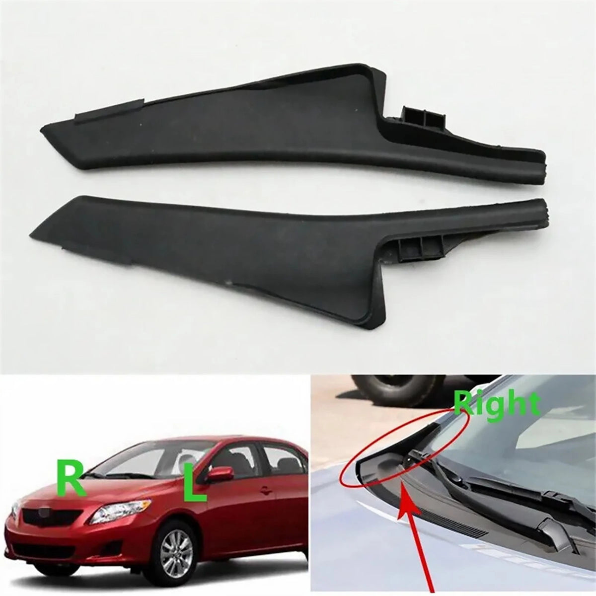 For Toyota Corolla 2007-2013 1 Pair Windshield Wiper Cowl Cover Replacement