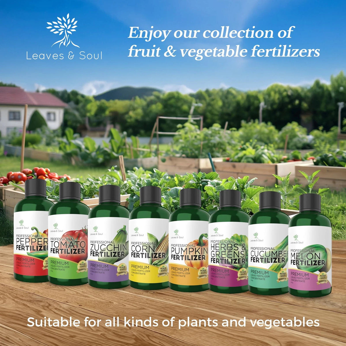 LEAVES AND SOUL Professional Liquid Corn Fertilizer | 5-1-5 Concentrate,
