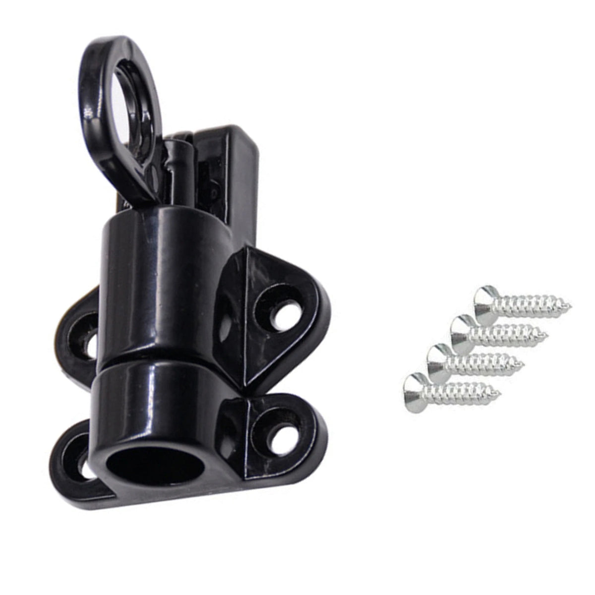 Black Aluminium Alloy Spring Door Lock with Automatic Locking Mechanism E