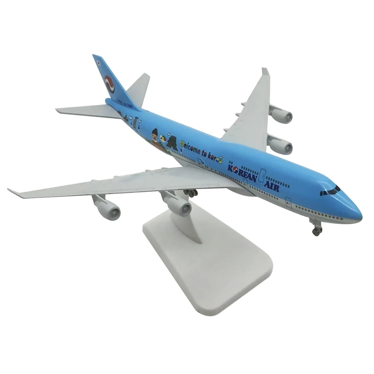 1:350 Diecast Alloy Korean Air Aircraft B747 Airplane Simulation Model Display