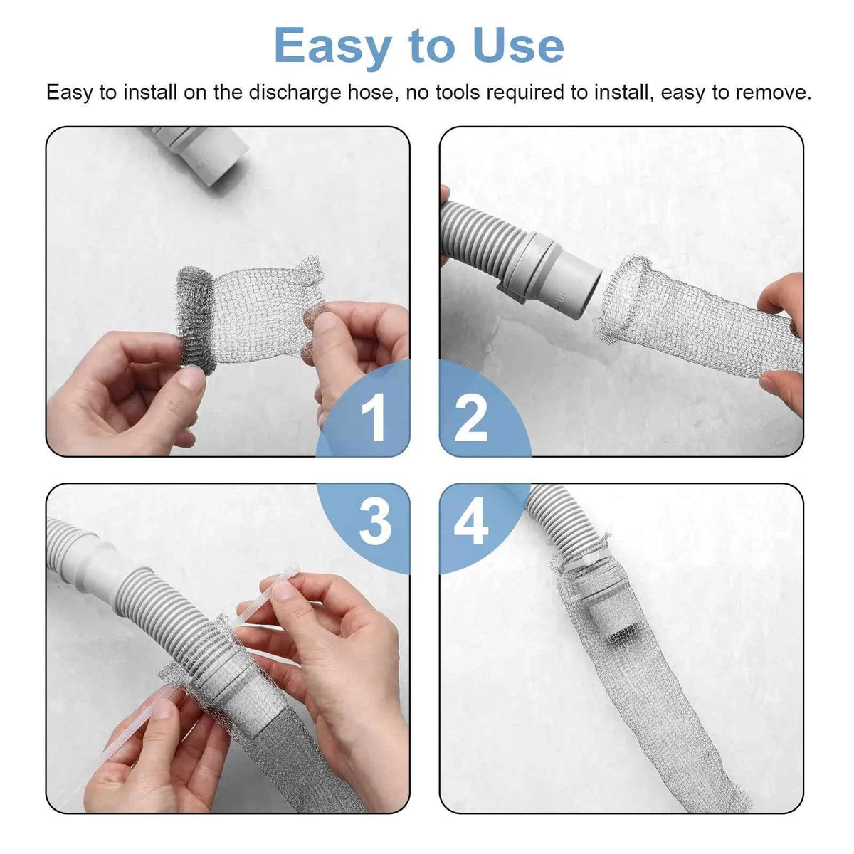 50PCS rust-resistant Washing Machine Drain Filters With Easy installation