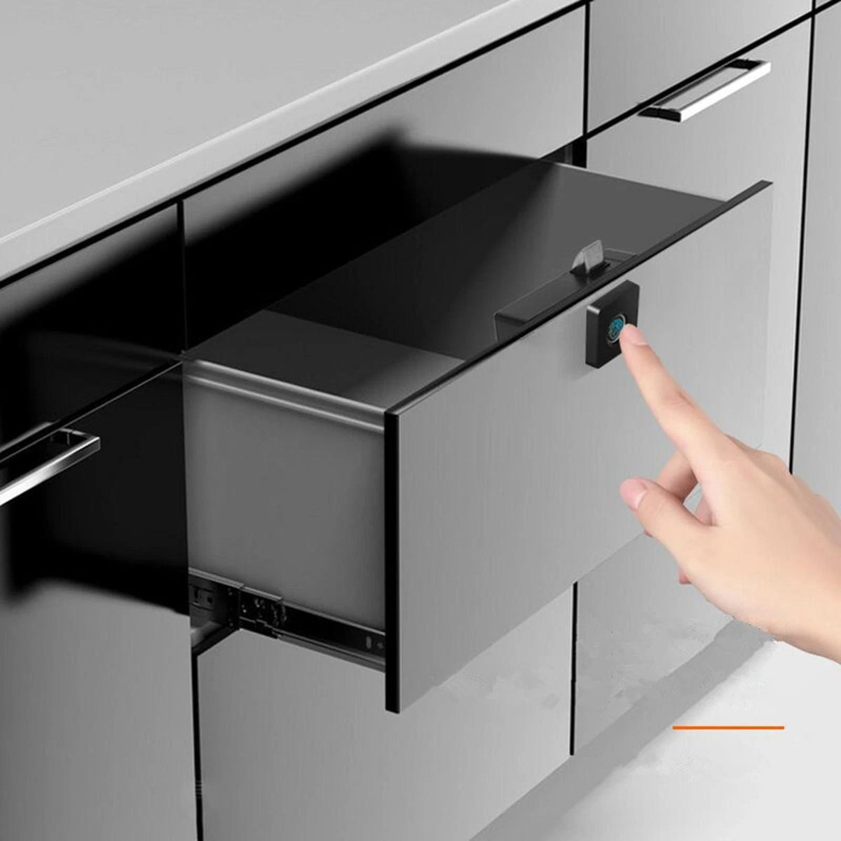 Fingerprint Panel Board Lock Body/Catch USB Rechargeable Cabinet Drawer Door