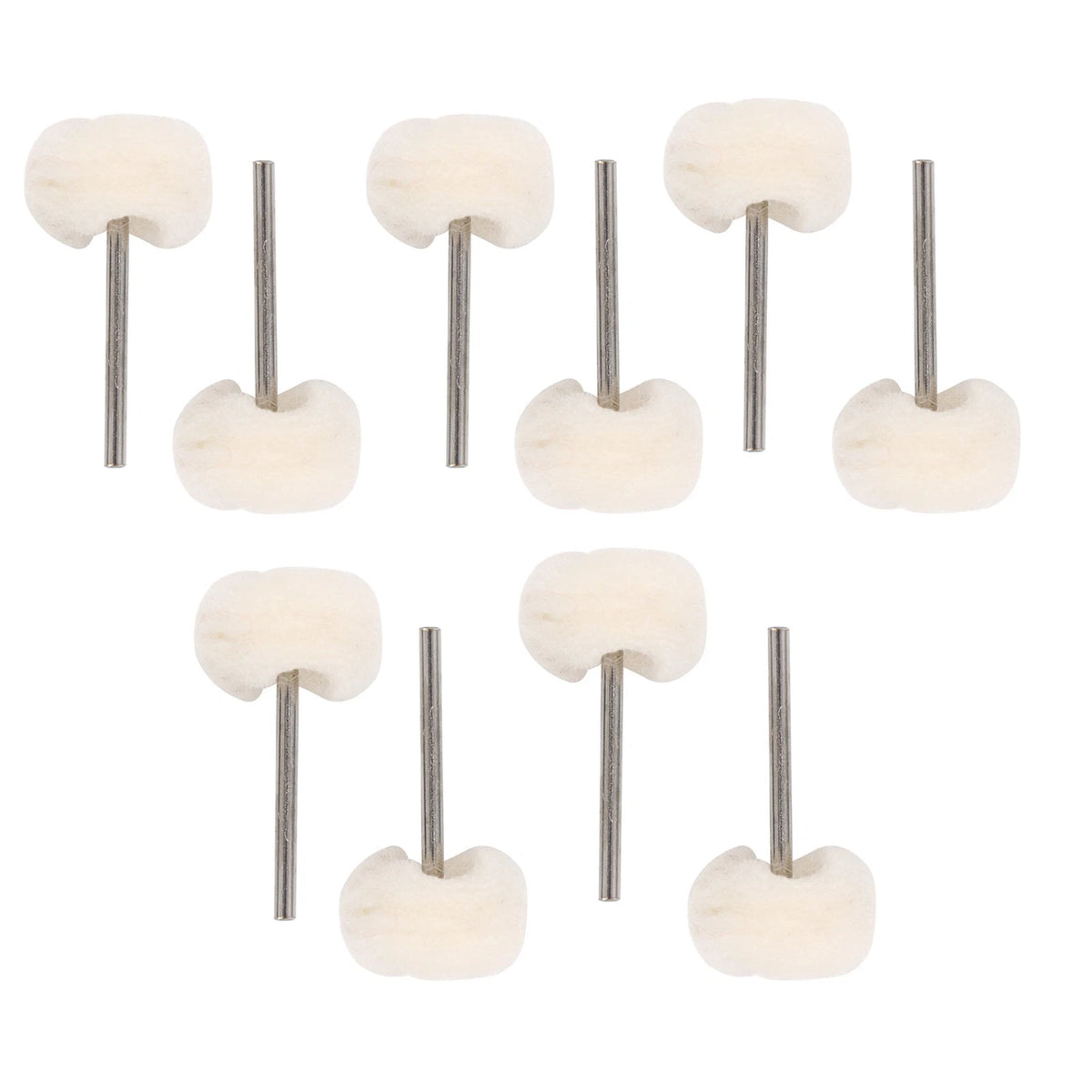 10Pcs Fine Wool 1/8" Shank Soft Polishing Brush Buffing Wheel Rotary Tool qq