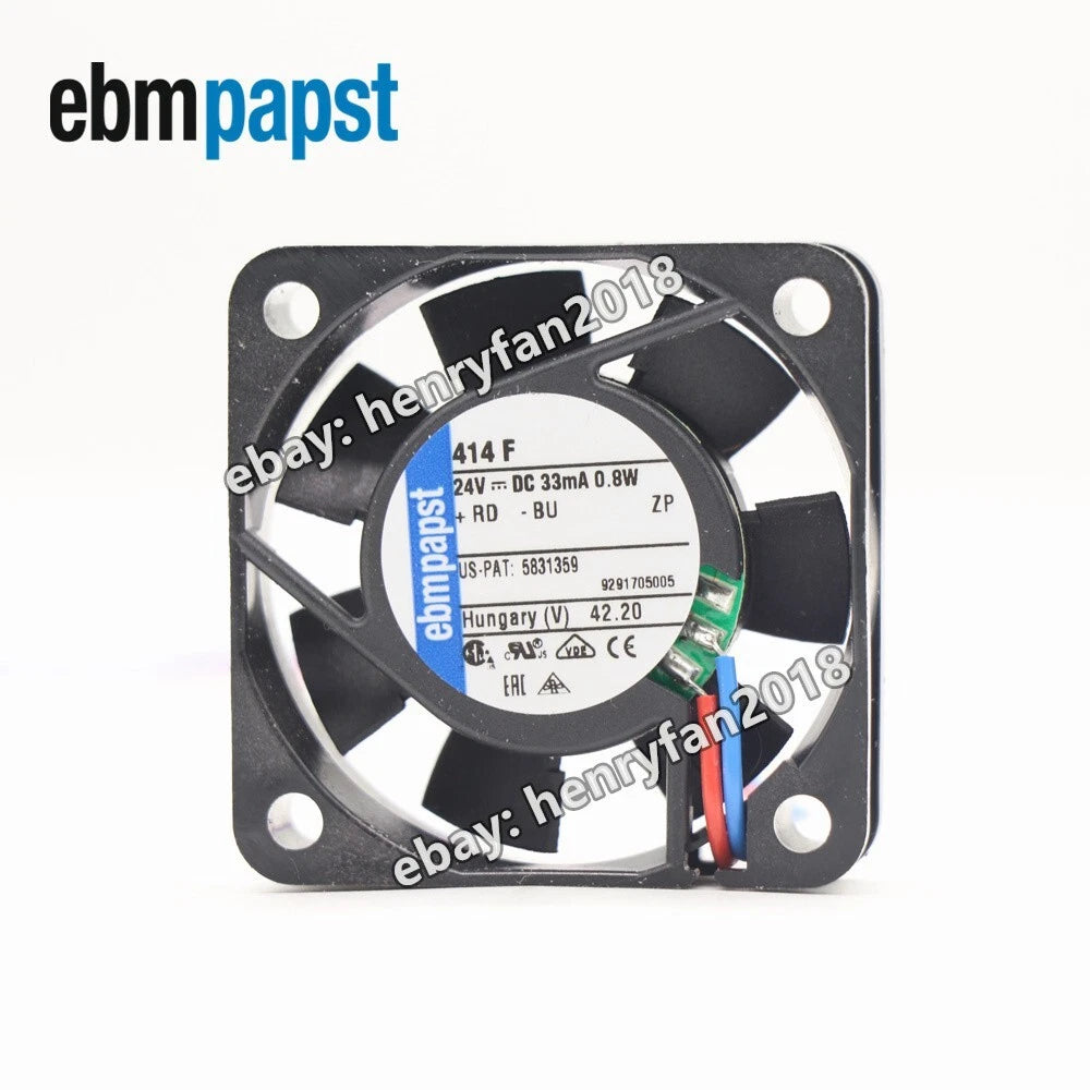 1Pcs Ebm-papst Fan 414F DC Axial Fan 24V 0.8W 33mA 2-wire 40*40*10MM Cooling Fan