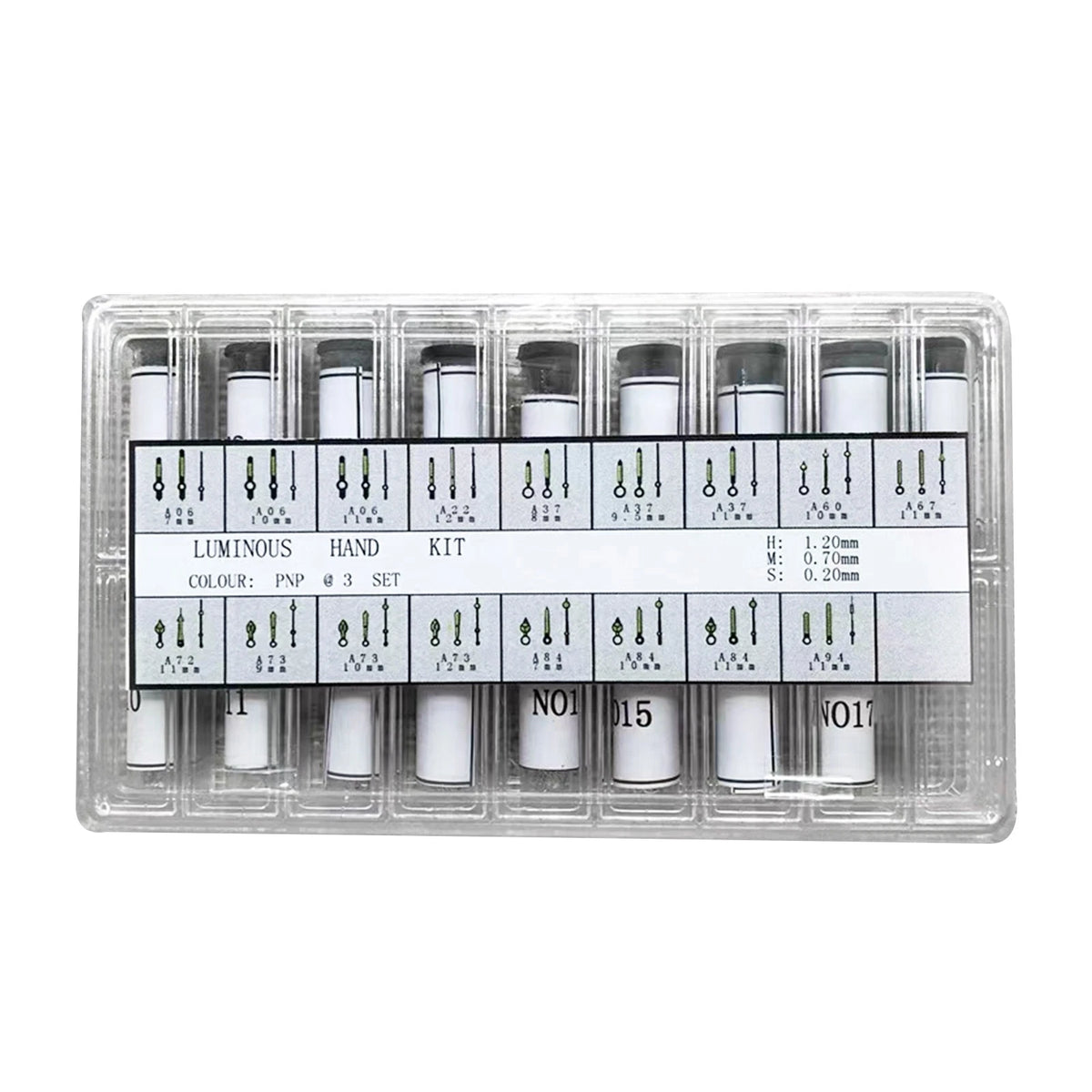 1 Box Silver Luminous Watch Hour/Second/Minute Hands Neddles Repairing Tool
