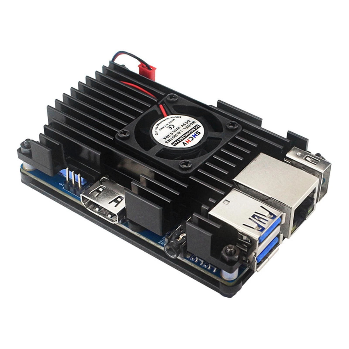 G Aluminum Case with Cooling Fan Active Passive Radiator Kit for Orange Pi 3 LTS