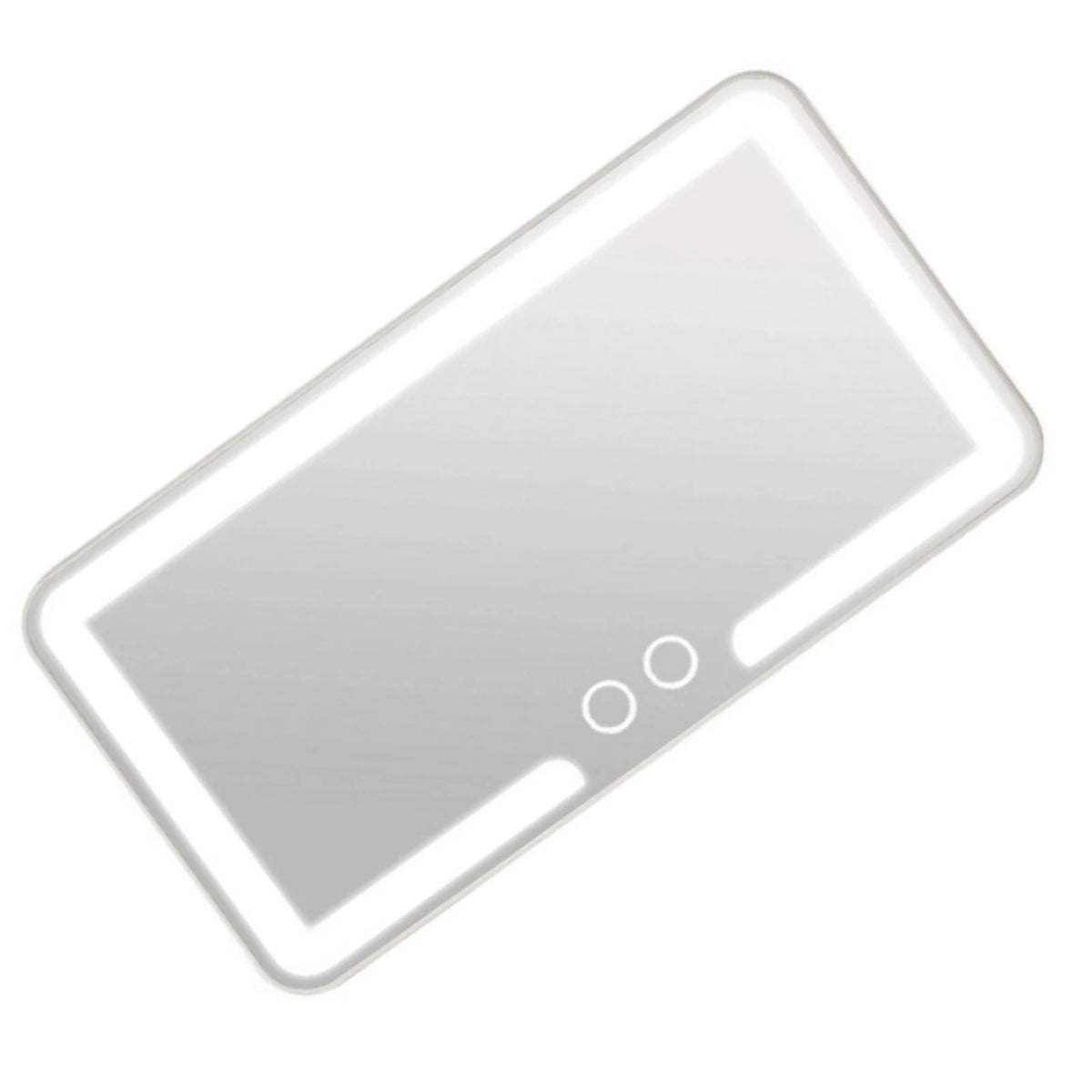 Rechargeable Car Visor Makeup Mirror With Bicolor LED And Adjustable Straps