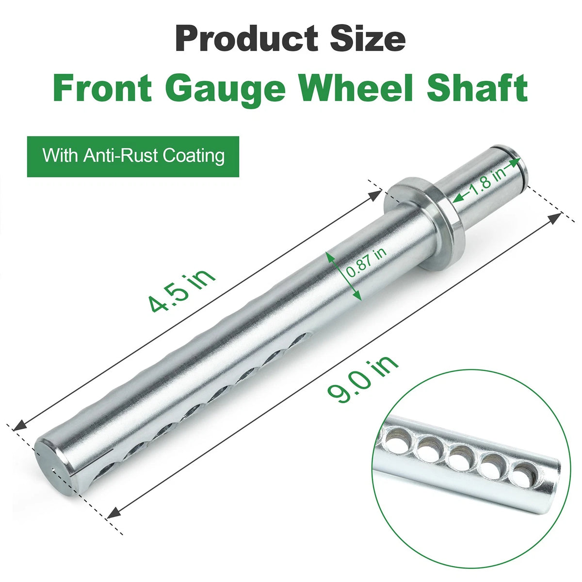 Heavy Duty M156380 Front Gauge Wheel Shaft Fits John Deere Mower Decks 54", 60D