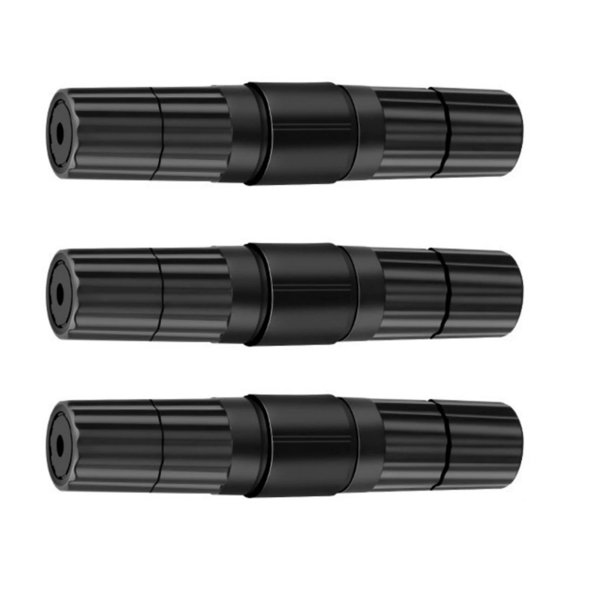 Black 3x RJ45 Outdoor Shielded Network Ethernet Cable Extender Coupler