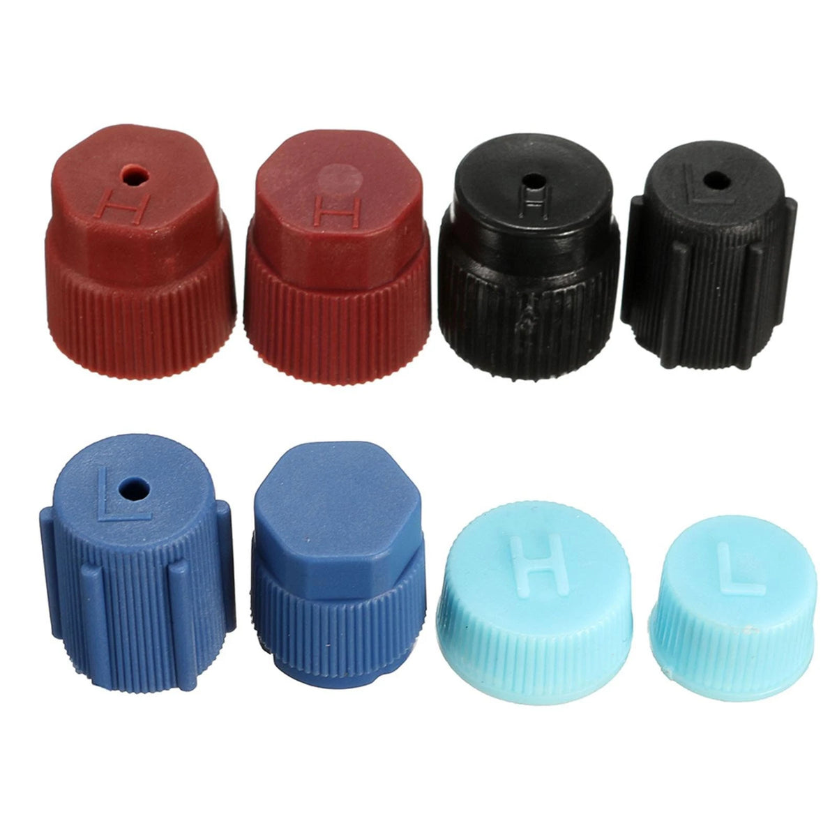 16PACK A/C Valve Core Kit AC System Cap & Valve Stem Cores Seal Remover Tool K