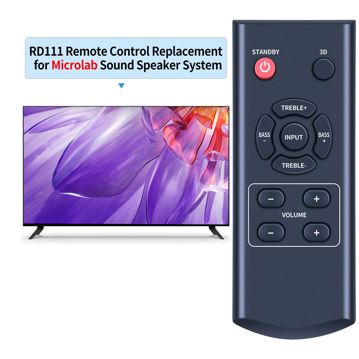 Replace Remote Control For Microlab RD111 Sound Speaker System FC530 2.1