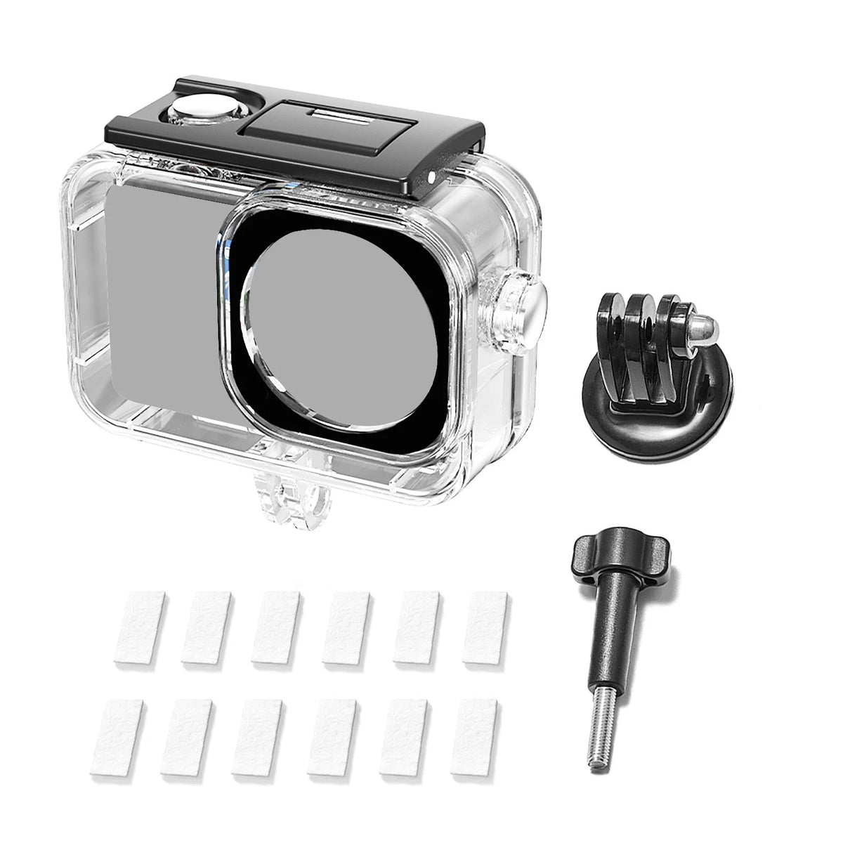 Waterproof Case for DJI Osmo Action 6 with Optical Lens Cover Anti Fog Inserts