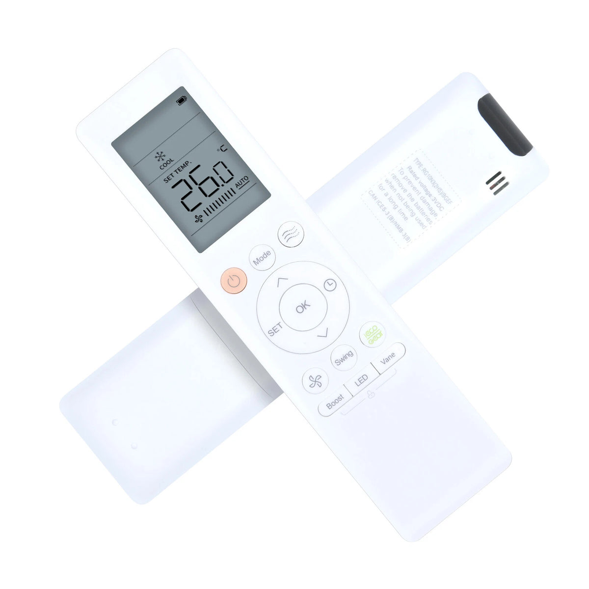 RG10N3(2HS)/BGEF Replacement Remote Control For Midea Air Conditioner
