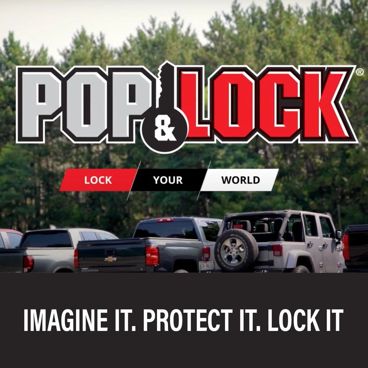 Pop & Lock – Manual Tailgate for Chevy Silverado and GMC Sierra, Black