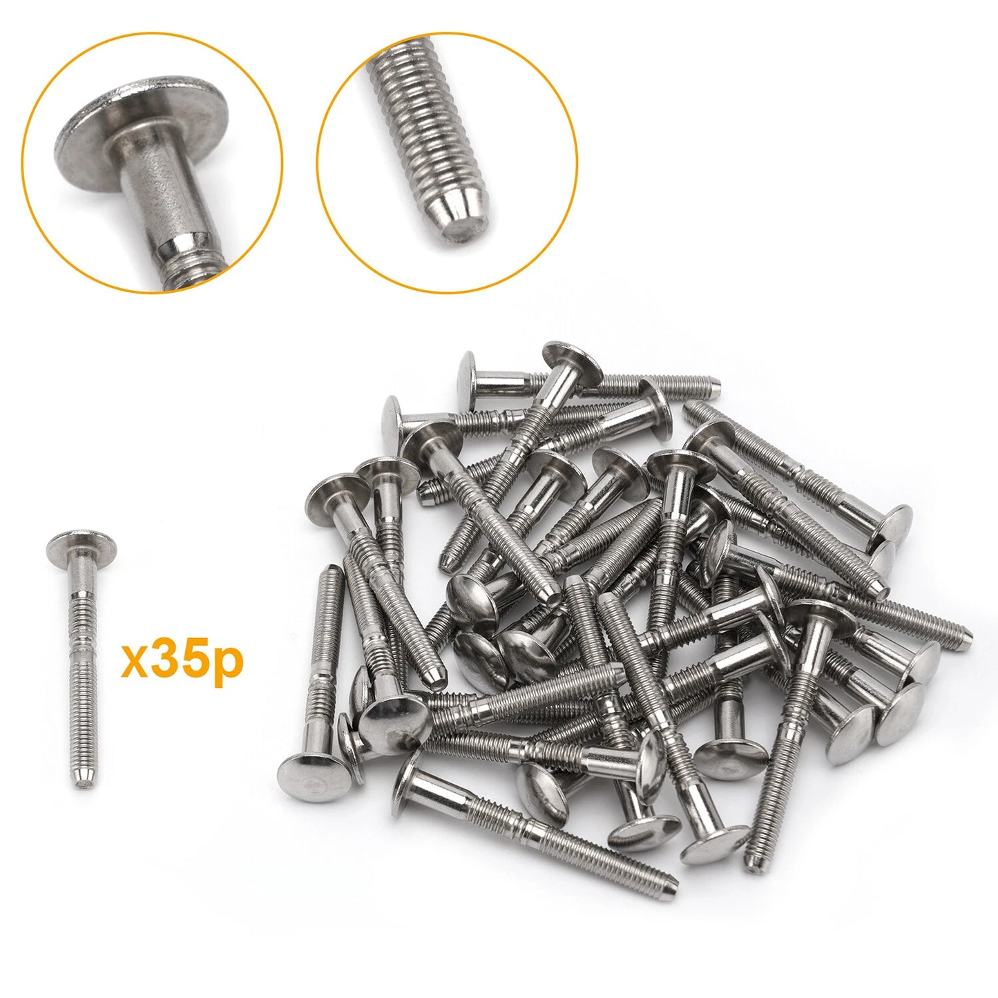 For Peterbilt 379 / 378 Stainless Steel Huck/Rivet Kit for Grille Surround