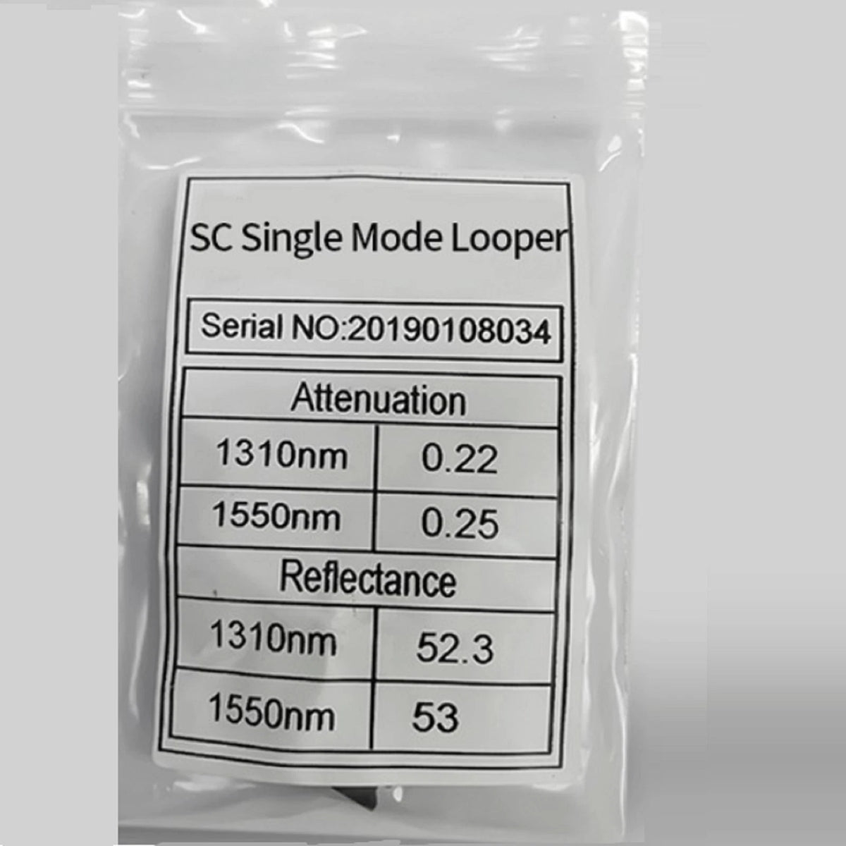 SC/UPC 9/125 Single Mode Loopback Fiber Optic Tester Optical Adapter Connector
