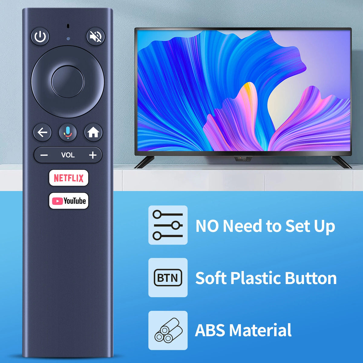 Remote Control For Dynalink Android TV Box Smart Streaming Media Player Voice