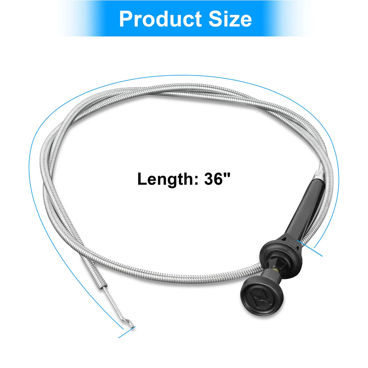 203993 Control Choke Cable Assembly, Push/Pull, Snap-In,With 1-3/4 Inch extensio