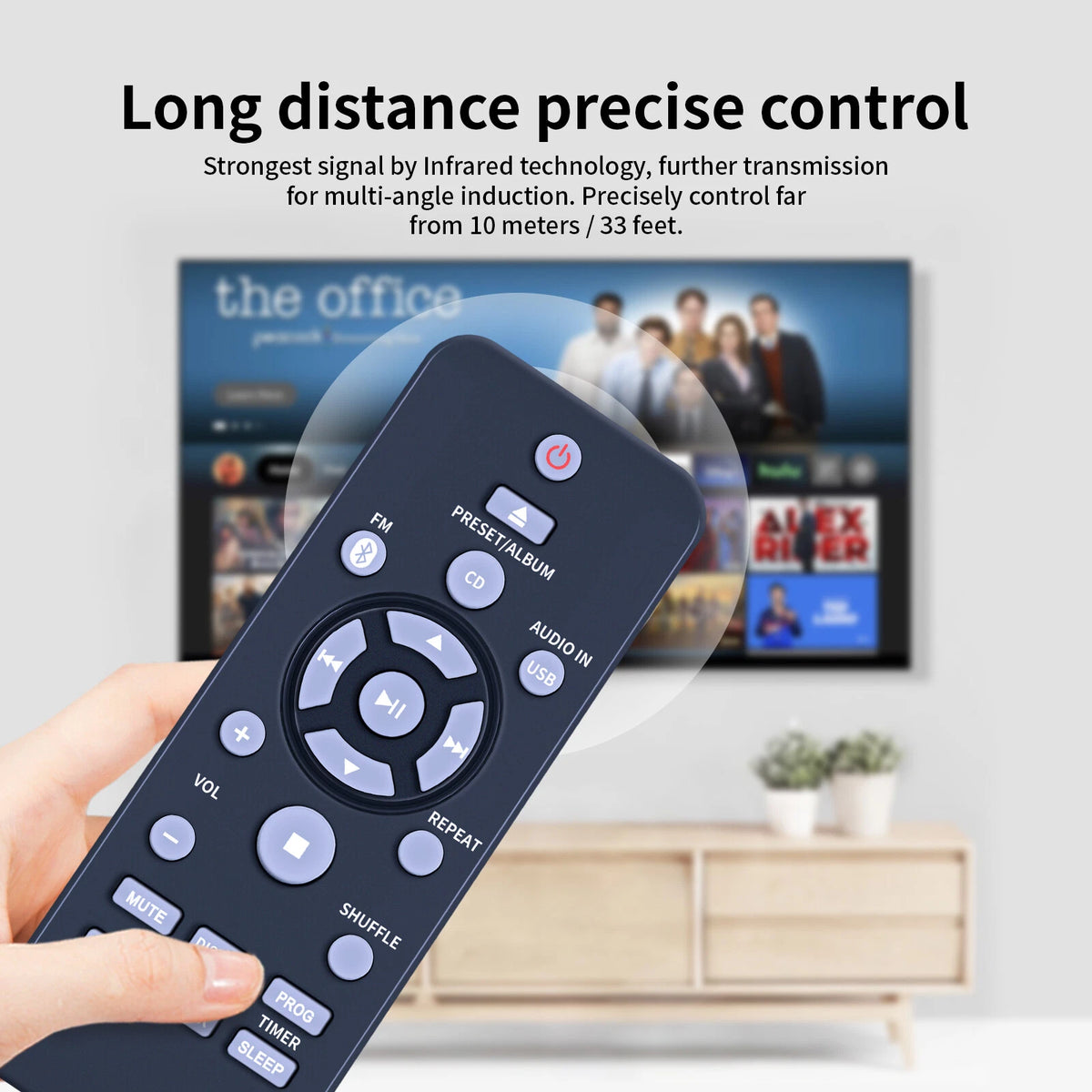 Remote For Philips BTM2180/37 BTM2280/12 BTM2310/55 BTM2310/93 Audio System