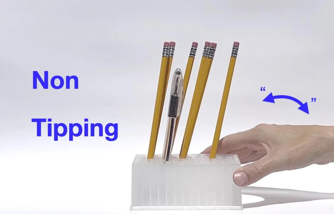 Versatile 4 in 1 Desktop Stationery, Pens Pencils, Storage Transparent
