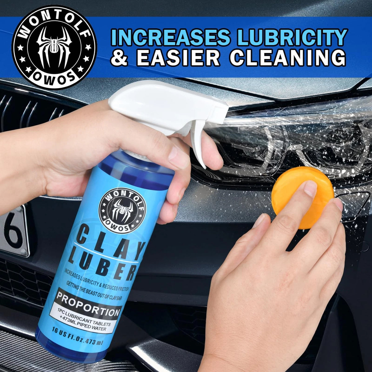 Wontolf Complete Clay Bar Kit, Car Detailing Kit for CLAYLUB01
