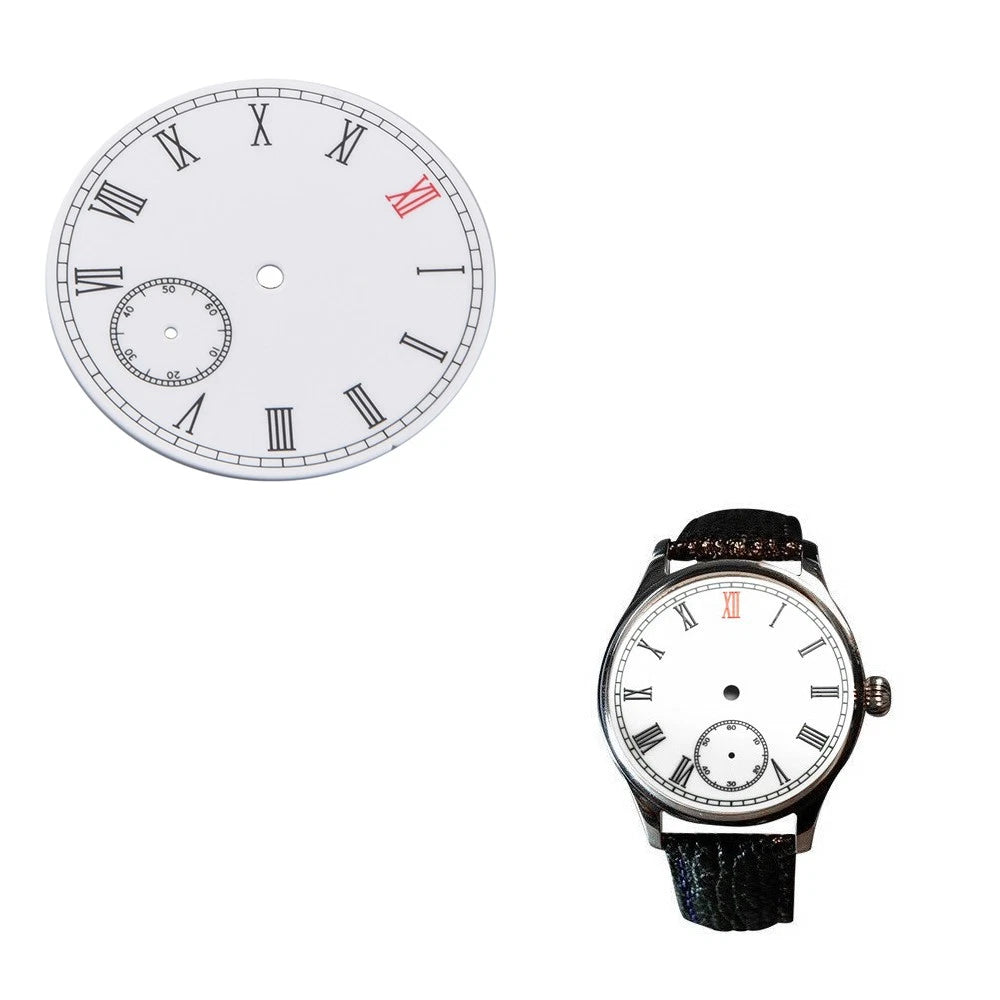 38.9mm Steel Large Roman Numerals Watch Dial Plate For Seagull ST3620 ETA 6498