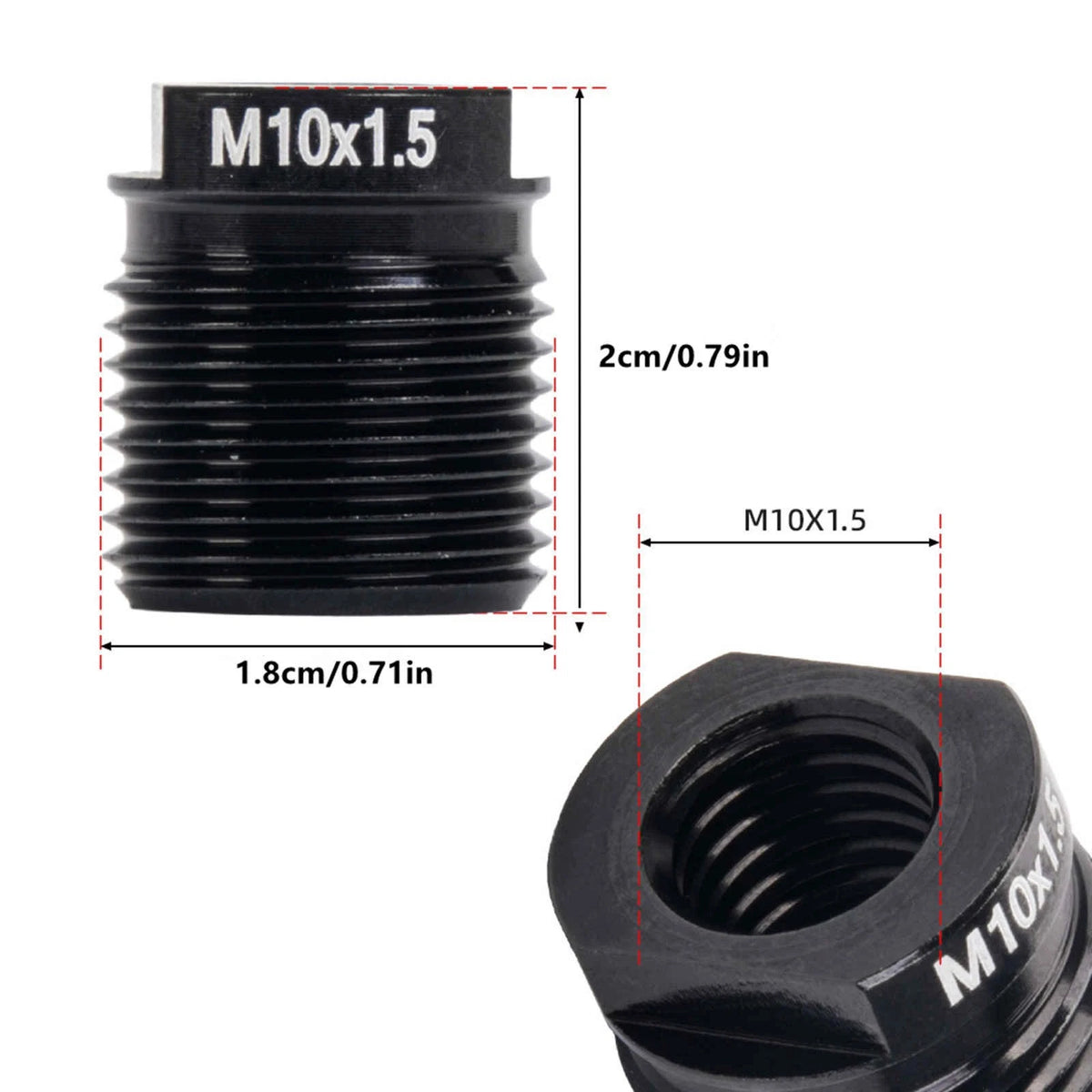 Car Gear Shift Knob Thread Converter Set for DIY Projects and Auto Workshops