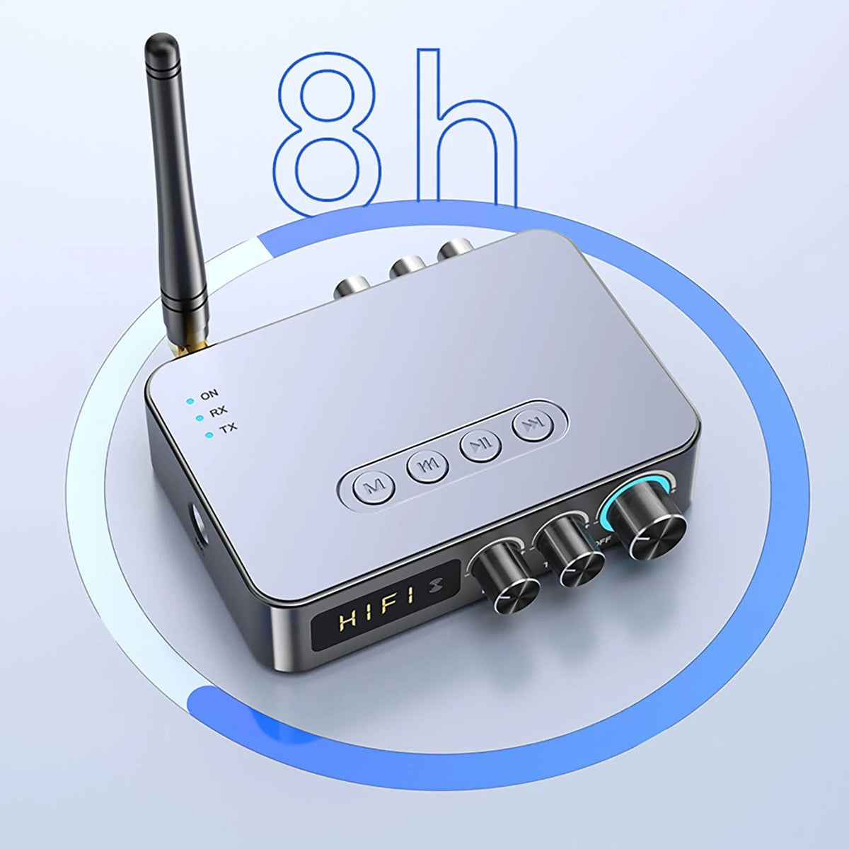 4 IN 1 3.5mm AUX NFC to 2 RCA Bluetooth 5.1Audio Adapter Transmitter Receiver D