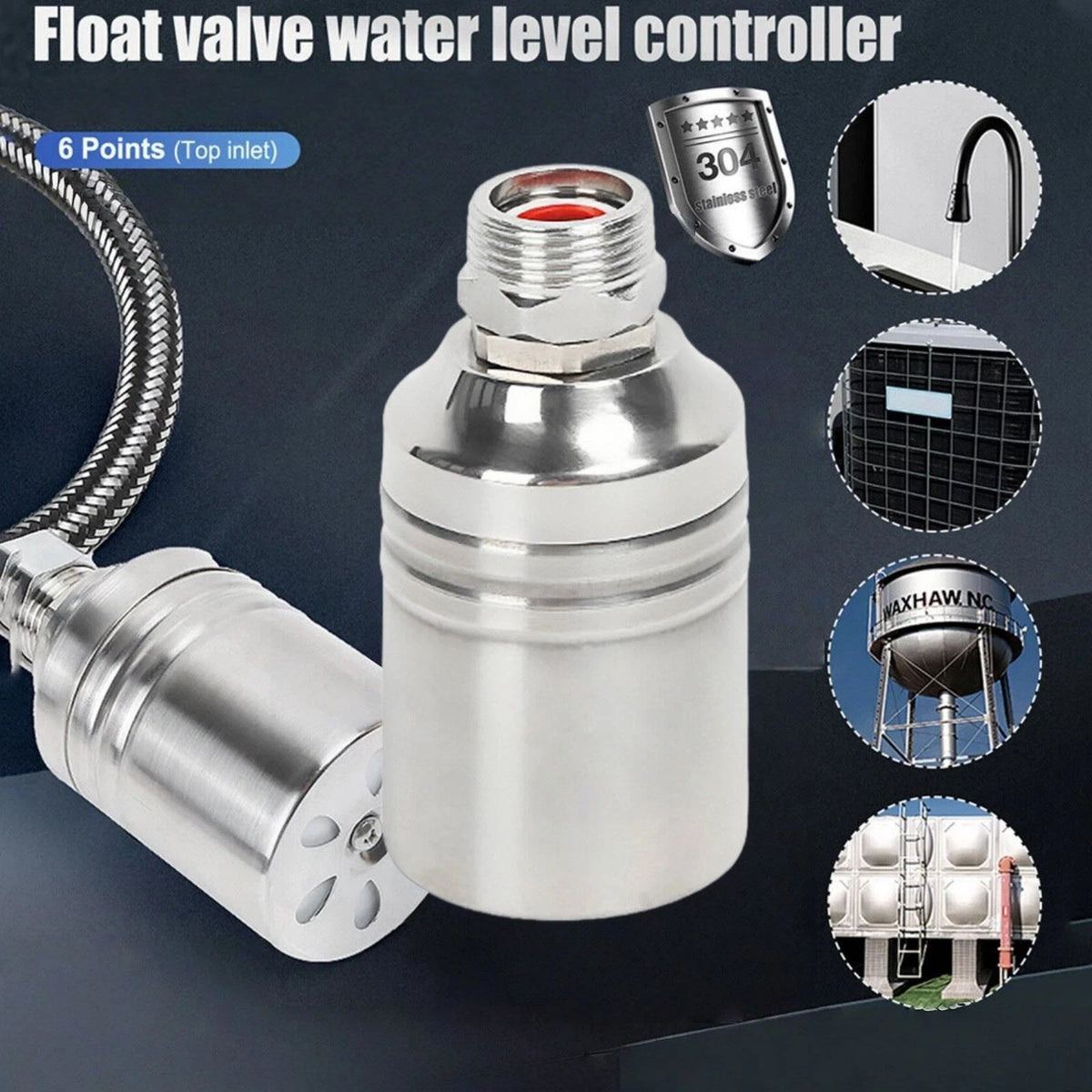 Solar Water Tank 6 Points Top Inlet Float Valve Level Controller High Quality