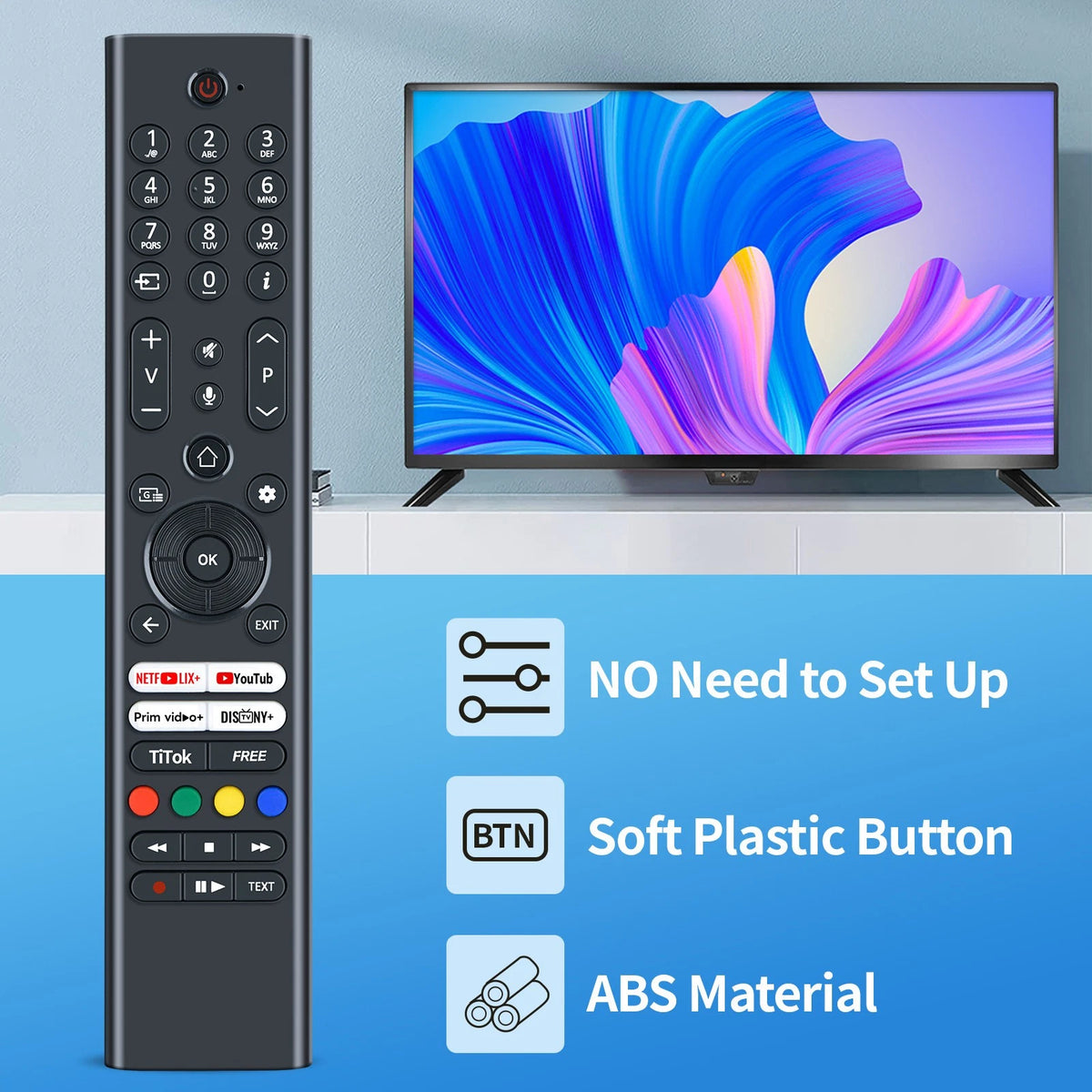 RM-C3620 Replace Remote Control For JVC LT-55VU7555 Smart TV No Voice