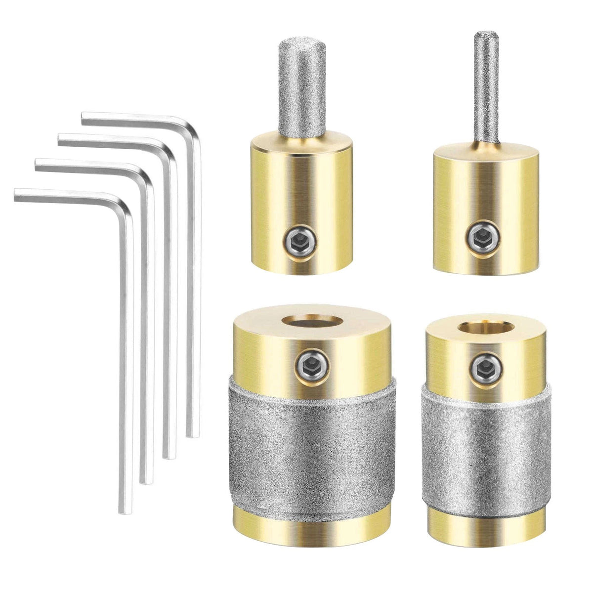 4PCS Diamond Grinder Bits for Stained Glass, Replacement Drilling Shaping Set