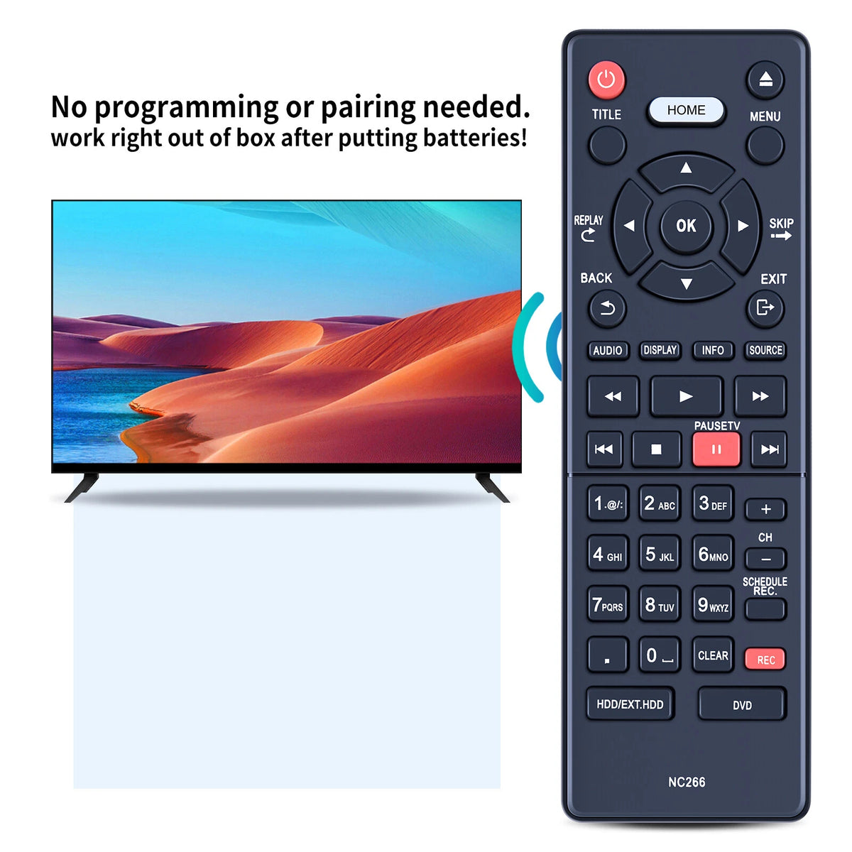 NC266 NC266UH For Magnavox HD DVR DVD Recorder Remote Control MDR865H/F7 MDR867H