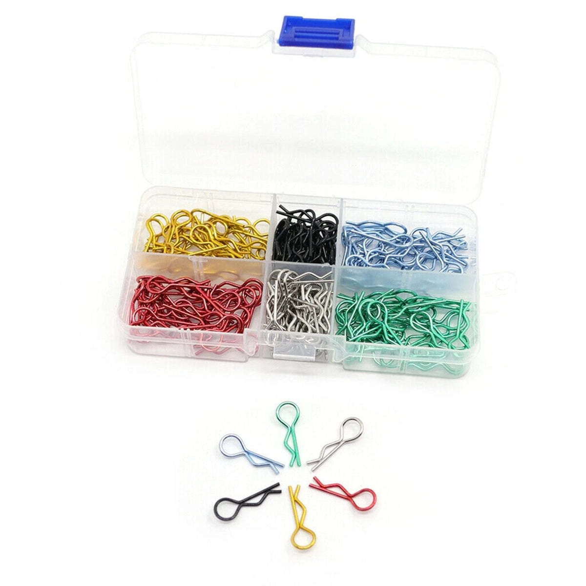 180Pcs 1/10 1/12 On-Road RC Car Body Shell R Shape Clips DIY Metal Pin Neddles