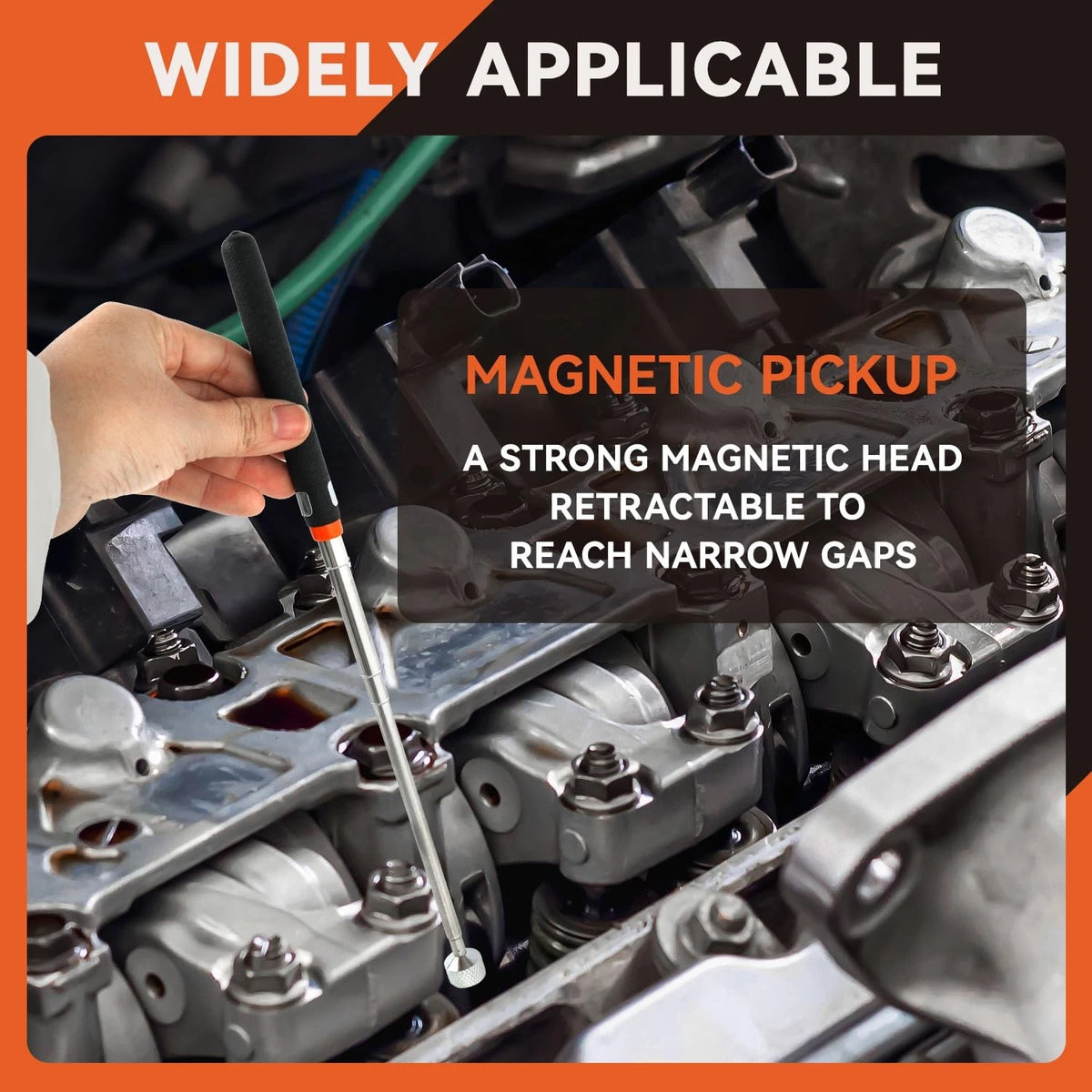 LOZAGU 4 Pack Telescoping Magnet Pick-up Tool Set with Magnetic Parts Tray,...