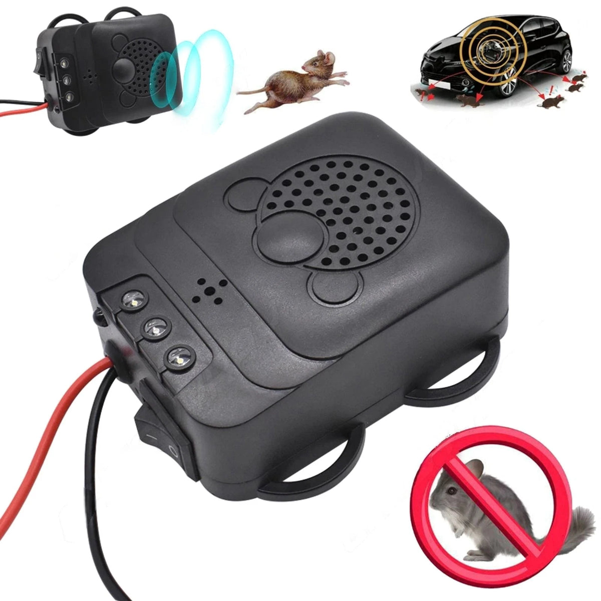 Car Engine Bay Mouse Deterrent Ultrasonic For Under Hood Rodent Pest Repeller