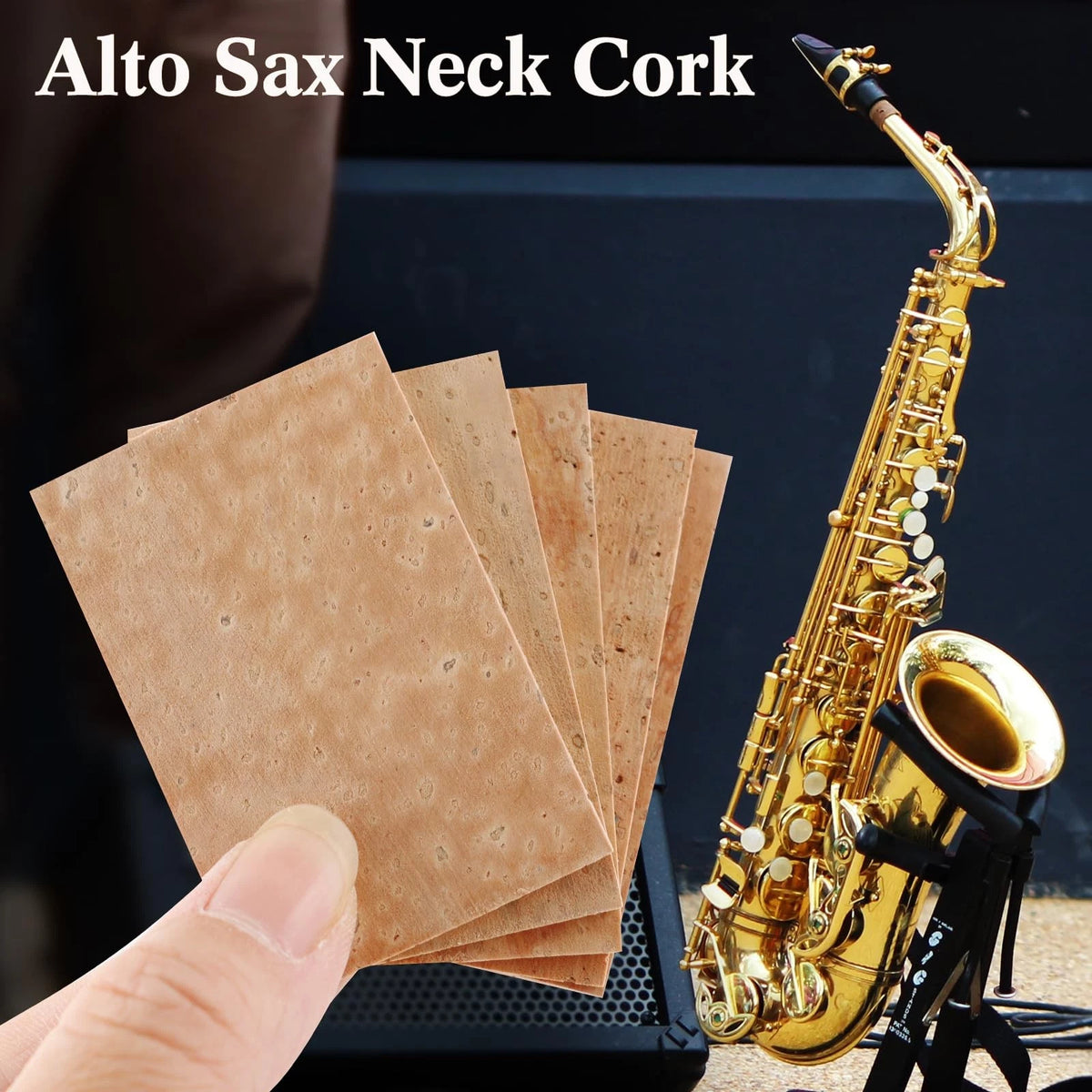 EASTROCK Alto Sax Neck Cork, 10pcs Saxophone Key 5 Cork with 10 Buttons