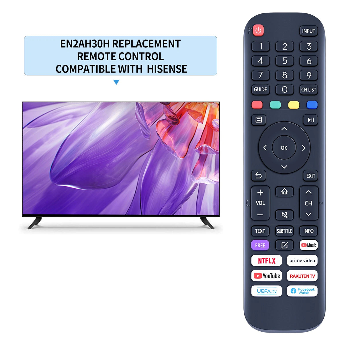 Replacement Remote Control For STRONG SRT24HE4203 Android TV