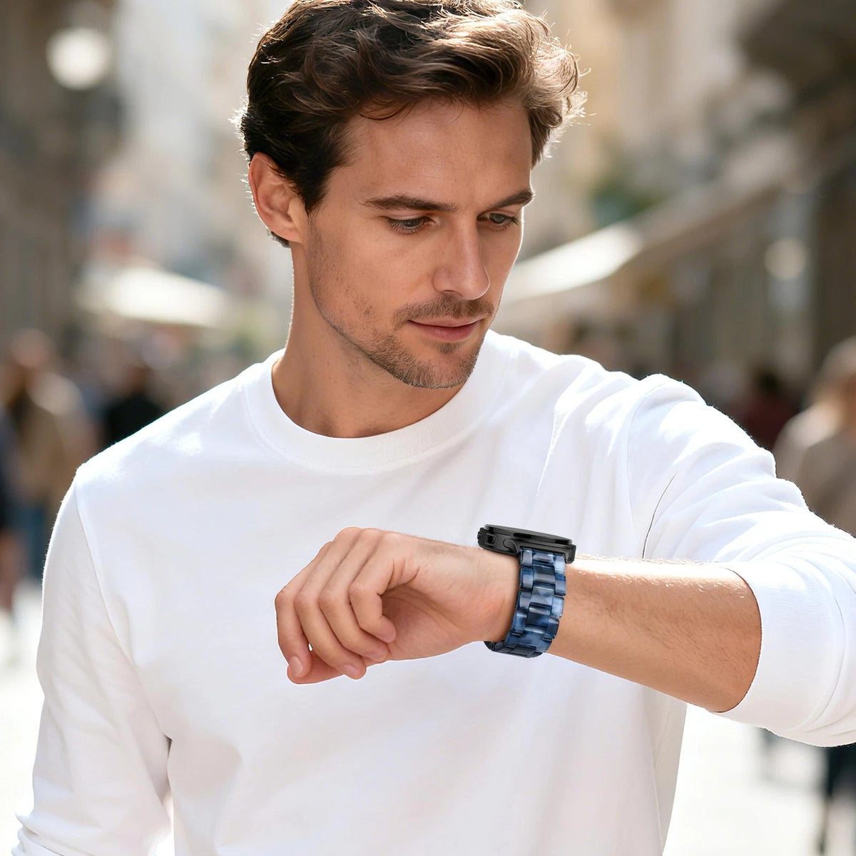 G-ficu Resin Band for Samsung Galaxy Watch 8/8Classic Band, Dark Blue