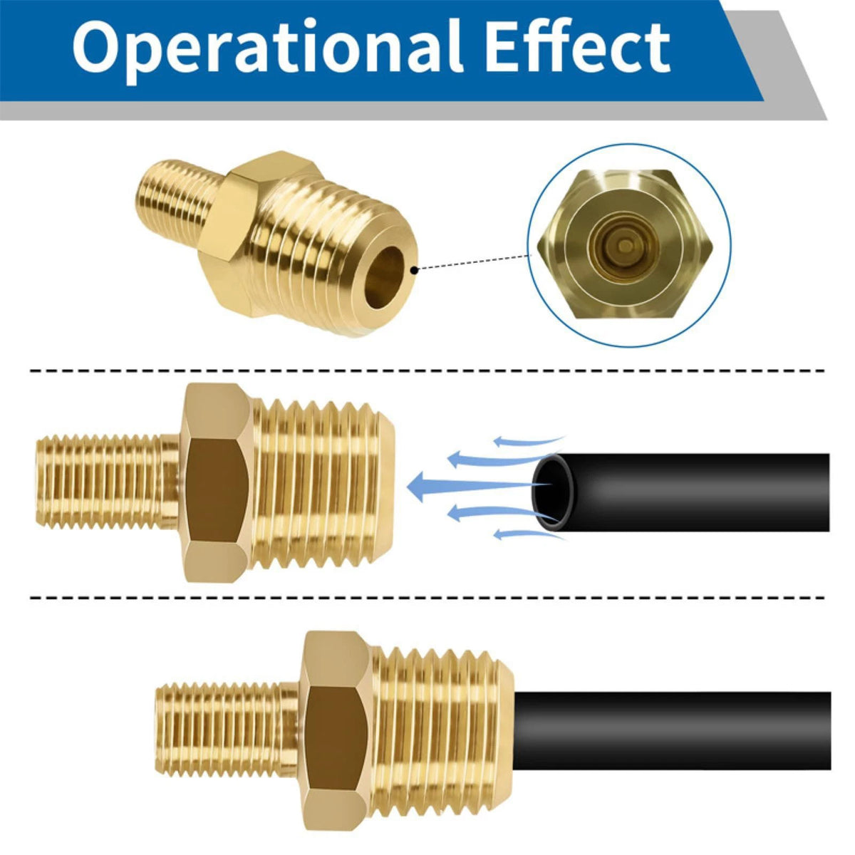 Compact Size 1/4" NPT (M) to Standard for Schrader Valve (M) Air Chuck Adapter