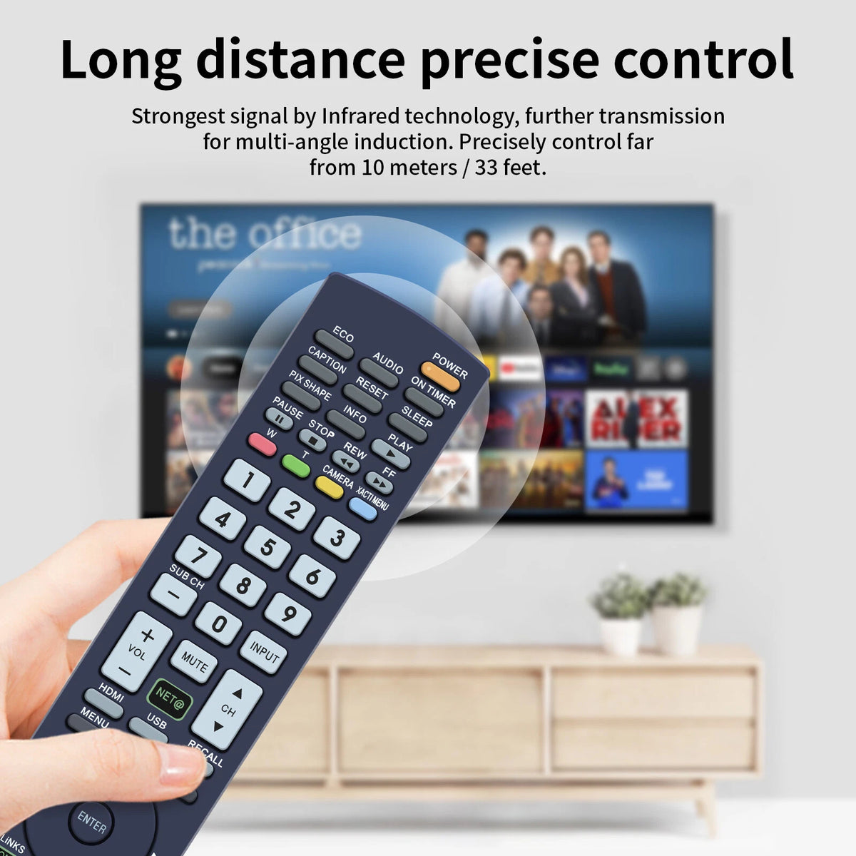 GXEB Replacement Remote Control For Sanyo TV DP46840 DP55360 DP50740