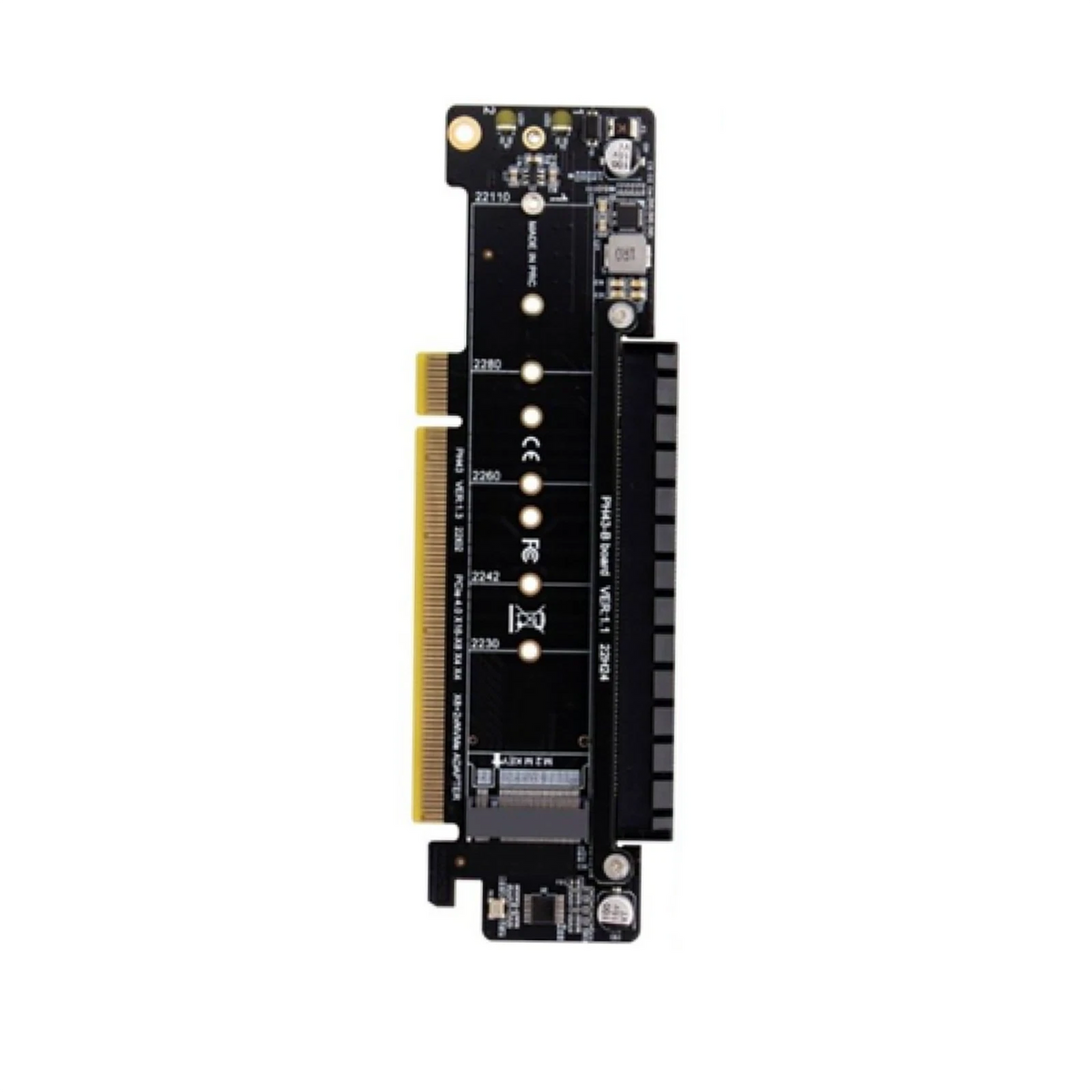 PCIE x16 to x8+x4+x4 Splitter Expansion Riser Card Ultra Quad VROC M.2 NVMe