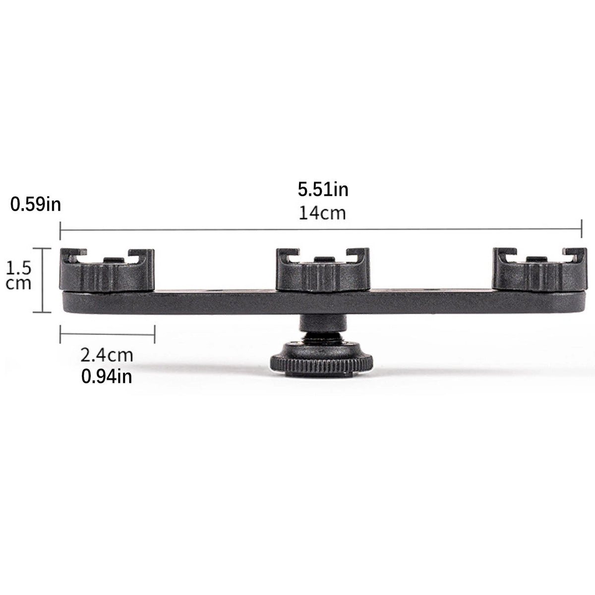 Triple Hot Shoe Bracket Holder For Camera Hot Shoe Camera Support For Fill Light