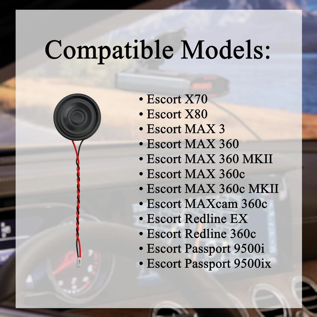 SCREENTRONICS Radar Detector Main Loud Speaker Compatible Replacement for...