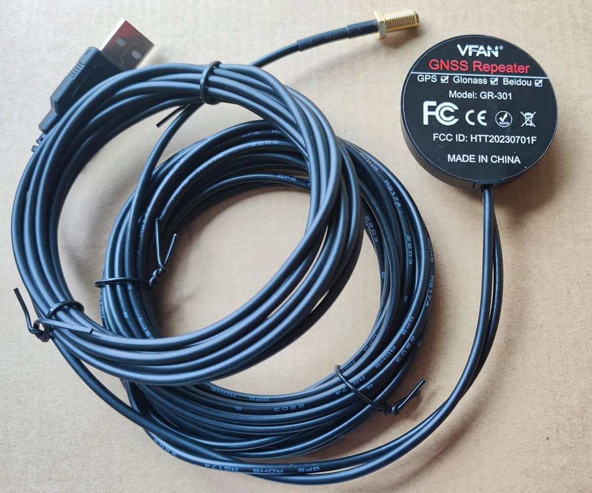 VFAN GPS Repeater Signal Booster Amplifier Strength Active Black